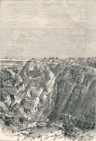 Kimberley: uiterlijk van de diamantmijn in 1880 door Unbekannt