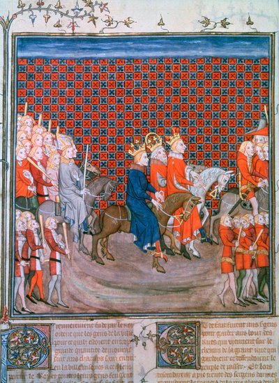 Koning Karel IV betreedt Parijs, 1375-1379 door Unbekannt