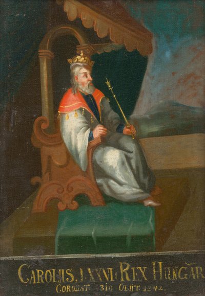 Koning Karel I van Hongarije en Kroatië 1288-1342, eerste helft van de 18e eeuw door Unbekannt
