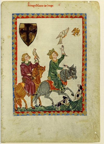 Koning Conrad de Jongere uit de Codex Manesse, tussen 1305 en 1340 door Unbekannt