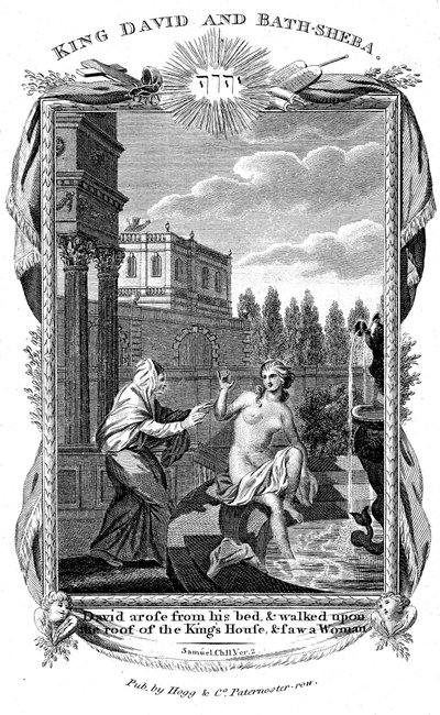 Koning David kijkt neer op Bathseba, ca. 1804 door Unbekannt