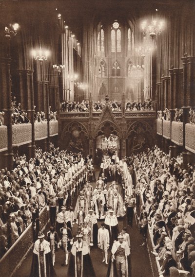 Kroningsprocessie van koning George VI, Westminster Abbey, 1937 door Unbekannt