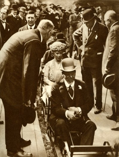 Koning George V en Koningin Mary...British Empire Exhibition, Wembley, Londen, 1925, 1935 door Unbekannt
