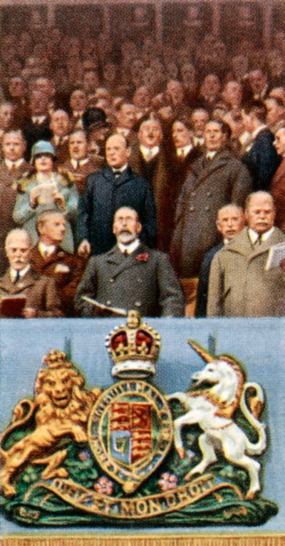 Koning George V bij de bekerfinale, Wembley, 23 april 1927, c1935 door Unbekannt