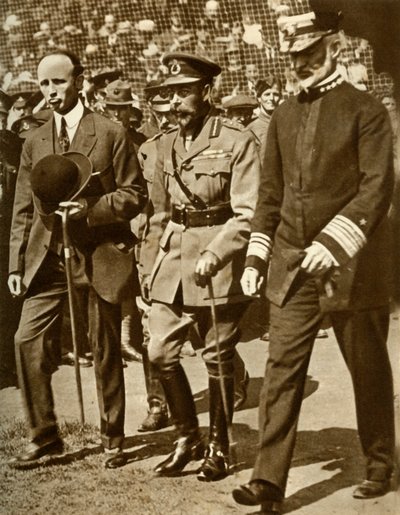 Koning George V woont een honkbalwedstrijd bij in Stamford Bridge, Londen, 1935 door Unbekannt