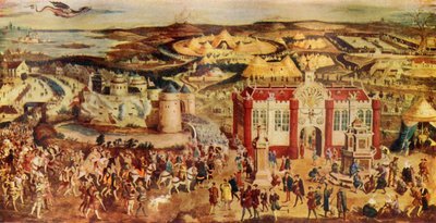 Koning Hendrik VIII ontmoet...Francis op het...Veld van het Gouden Laken, 1520, ca. 1930 door Unbekannt
