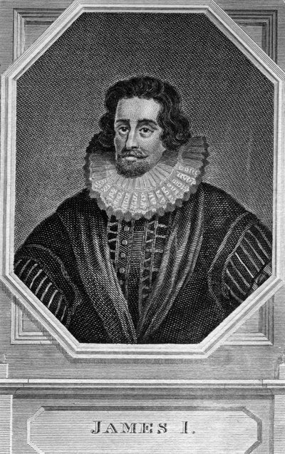 Koning James I, 1566-1625 door Unbekannt