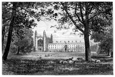 Kings College, Cambridge, 1900 door Unbekannt