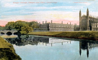 Kings College, Kings College Chapel en Clare College, Cambridge, begin 20e eeuw door Unbekannt