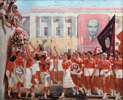 Kirov kijkt naar een parade van sporters