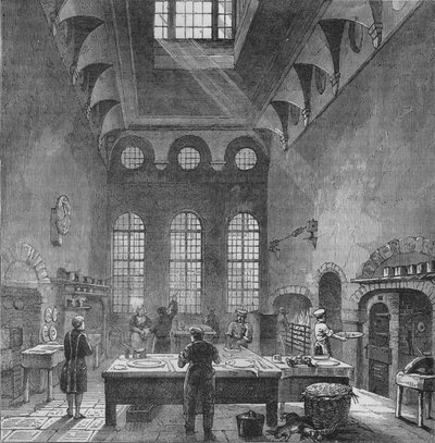 Keuken van St Jamess Palace, Westminster, Londen, in de tijd van Koning George III, c1870 1878 door Unbekannt