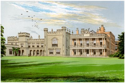 Knowsley Hall, Lancashire, huis van de graaf van Derby door Unbekannt
