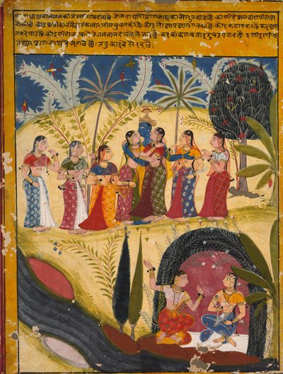 Krishna en Gopi