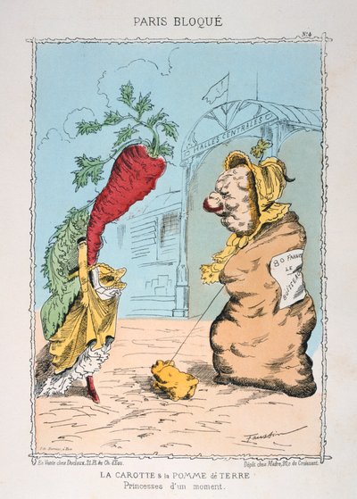 De wortel en de aardappel, 1870-1871 door Unbekannt