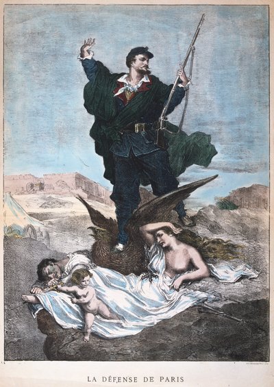 De verdediging van Parijs, Frans-Duitse Oorlog, 1870-1871 door Unbekannt