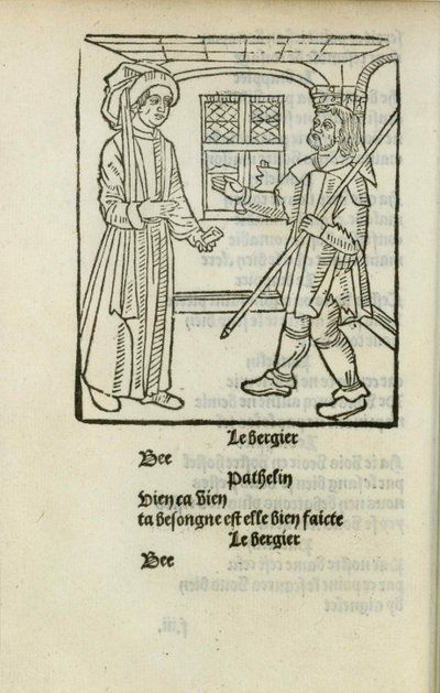 La Farce de meester Pathelin, ca. 1490 door Unbekannt