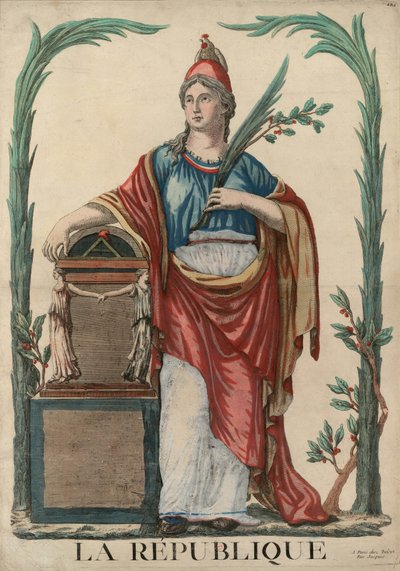 La République Allegorisch Figuur van de Franse Republiek, 1793 door Unbekannt