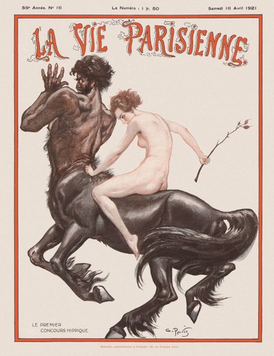 La Vie Parisienne Magazine Cover, 1921 door Unbekannt