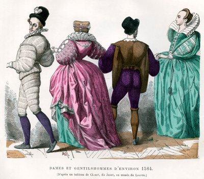 Dames en heren van ongeveer 1584, 1882-1884 door Unbekannt