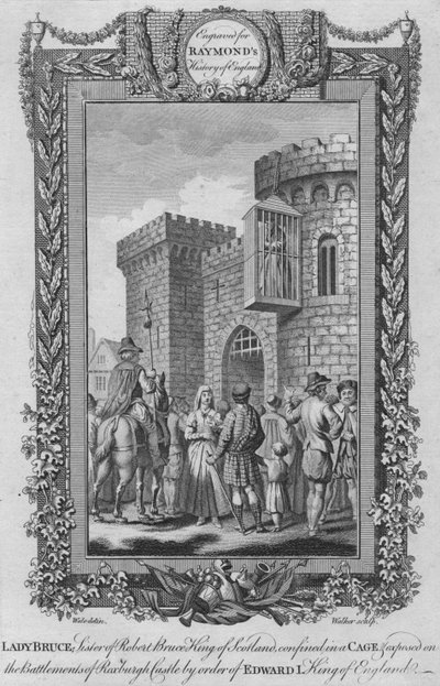 Lady Bruce, zus van Robert Bruce, koning van Schotland, opgesloten in een kooi door Unbekannt