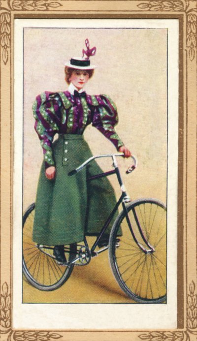 Dame Fietser met Gesplitste Rok, 1939 door Unbekannt