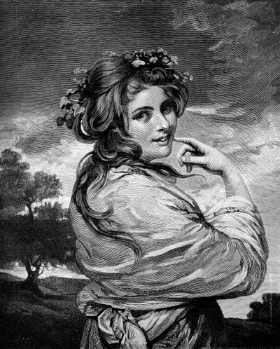 Lady Hamilton als Natuur, ca. 1783-1784 door Unbekannt