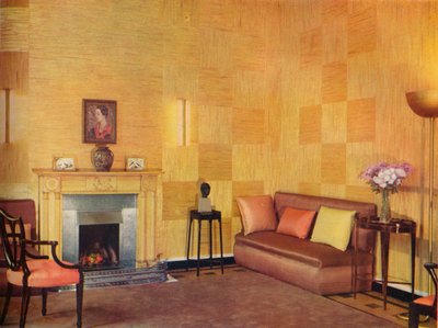 Woonkamer van Lady Leucha Warner, ingericht door Ronald Fleming, 1933 door Unbekannt