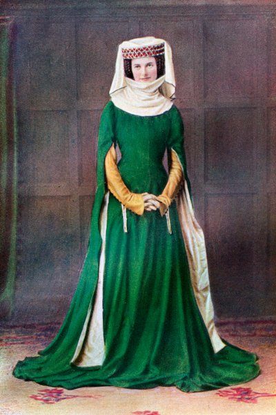 Damesjurk, 14e eeuw, 1910 door Unbekannt