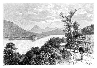 Meer Atitlan, Guatemala, ca. 1890 door Unbekannt