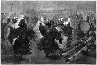 Lama dans in Jummoo, uitgevoerd voor de Prins van Wales, 1876 door Unbekannt