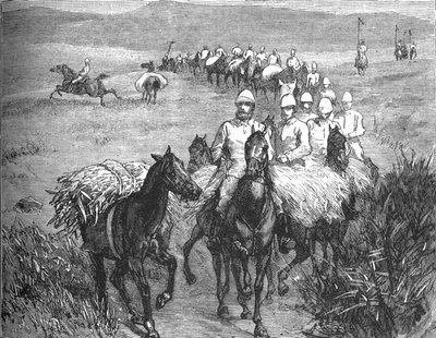 Lansiers terugkerend van een strooptocht, ca. 1880 door Unbekannt