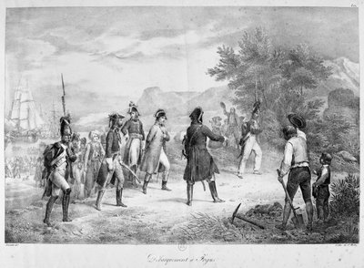 Landing bij Fréjus, Maart, 1815 door Unbekannt