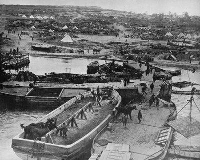 Landingsstrand bij Sedd el Bahr, toen Britse troepen op het schiereiland aankwamen, 1915 door Unbekannt