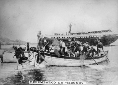 Landing in Siboney, 1898, jaren 1920 door Unbekannt