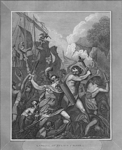 Landing van Julius Caesar door Unbekannt