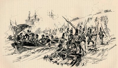Landing van Sir Ralph Abercromby en Britse troepen in Alexandrië, 1801, 1884 door Unbekannt