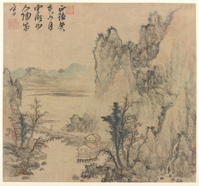 Landschap, Late Ming of vroege Qing-dynastie, 17e eeuw door Unbekannt