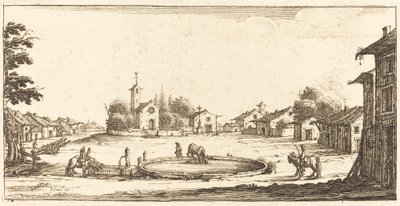 Landschap, in of na 1635 door Unbekannt