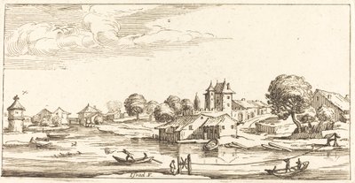 Landschap, in of na 1635 door Unbekannt