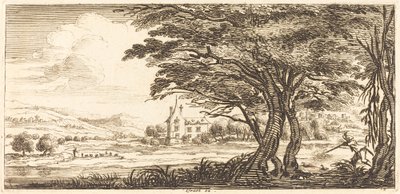 Landschap, in of na 1635 door Unbekannt