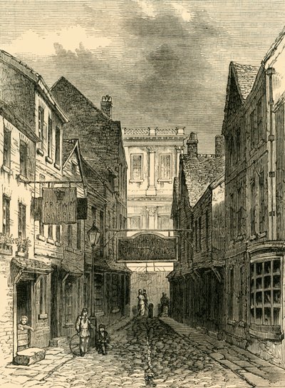 Pad naar Ship Street, Greenwich 1830, c1878 door Unbekannt