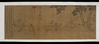 Laozi levert een kopie van de Daodejing door Unbekannt