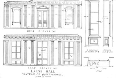 Grote Hal, Kasteel van Montfermeil, Parijs, 1924 door Unbekannt