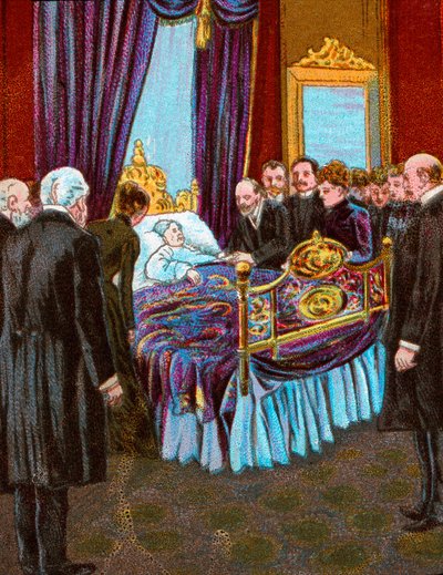 Laatste Momenten van Koningin Victoria - Scène in Osborne House door Unbekannt