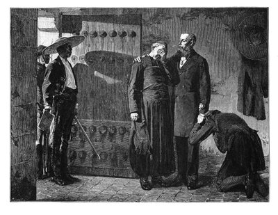 Laatste momenten van keizer Maximiliaan door Unbekannt
