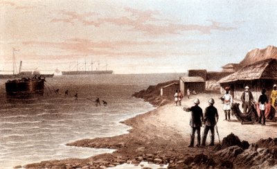 Legging van de telegraafkabel over de Indische Oceaan tussen Bombay en Aden, 1870 door Unbekannt