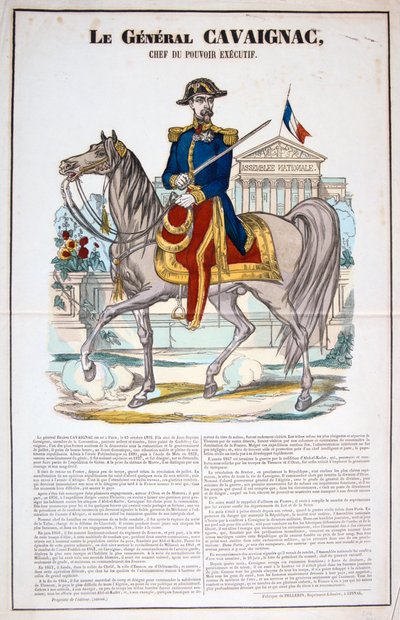 Le General Cavaignac 28 juni 1848, Frankrijk. Kleurenlithografie. Privécollectie door Unbekannt