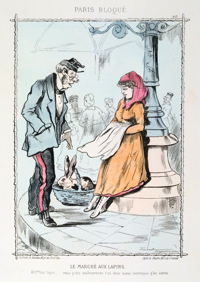Le Marché aux Lapins, 1870-1871 door Unbekannt