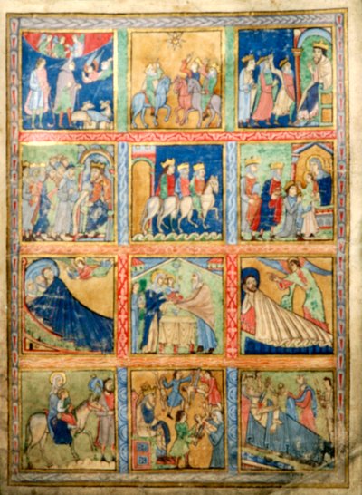 Blad voor een Psalter, Canterbury Christ Church, c1155-1160 door Unbekannt