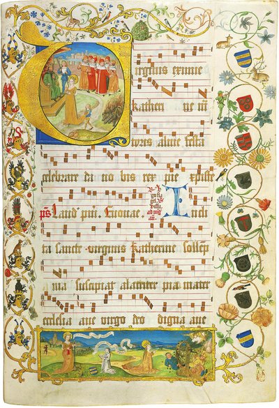 Blad uit Antifonarium voor Elisabeth von Gemmingen, ca. 1504 door Unbekannt